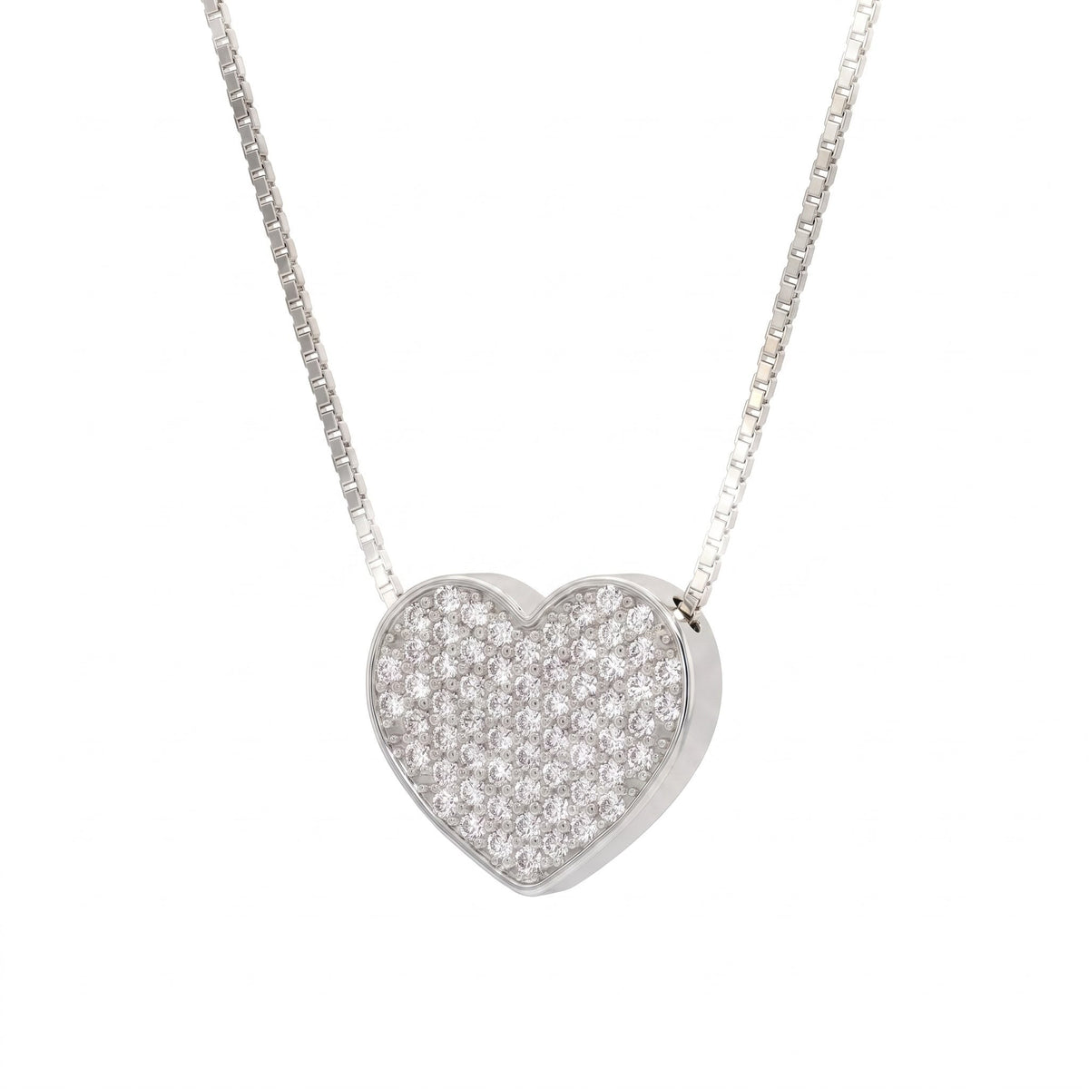Collana Cuore Pavé Medium