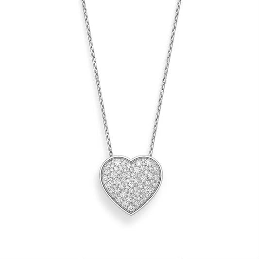 Collana Cuore Pavé Medium