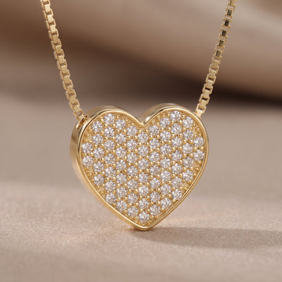 Collana Cuore Pavé Medium