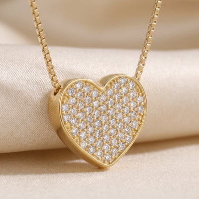 Collana Cuore Pavé Medium